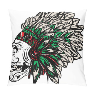 Personality  Native American Indian Chief Headdress T-shirt Graphics Pillow Covers