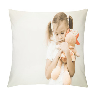 Personality  Portrait Of Sad Child Pillow Covers