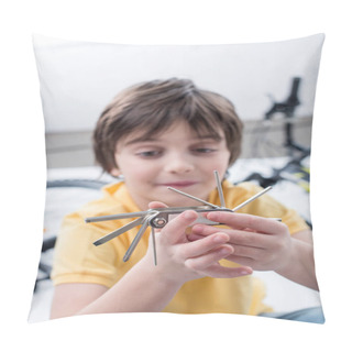 Personality  Boy With Bicycle Multi Tool  Pillow Covers