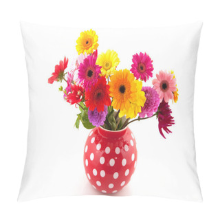 Personality  Bouquet Dahlias And Gerber Pillow Covers