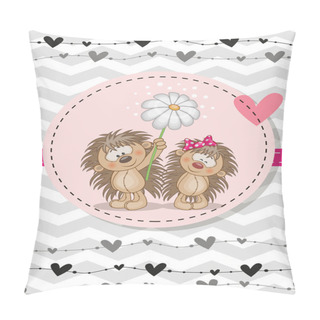 Personality Two Hedgehogs Pillow Covers