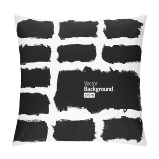 Personality  Vector Black Banners Set Pillow Covers