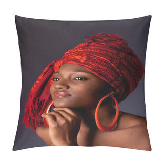 Personality  African Woman With Headwrap Pillow Covers