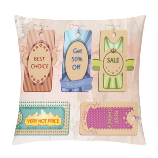 Personality  Vector Set Of Labels For Sale Pillow Covers