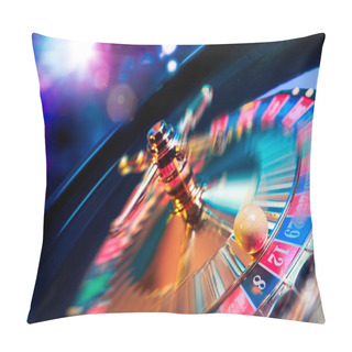 Personality  Roulette Wheel In Motion Pillow Covers