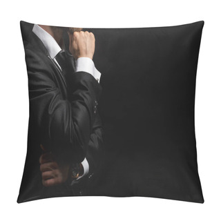 Personality  Portrait Of Handsome Stylish Man Pillow Covers