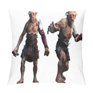 Personality  Trolls , Ogres Or Giants 3D Illustration Pillow Covers