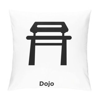 Personality  Dojo Icon Vector Isolated On White Background, Logo Concept Of Dojo Sign On Transparent Background, Filled Black Symbol Pillow Covers