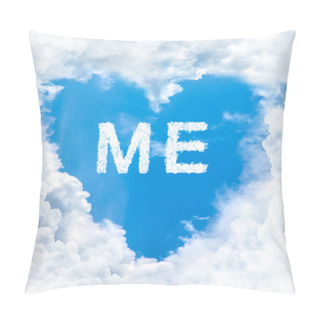 Personality  Me Word On Blue Sky Pillow Covers