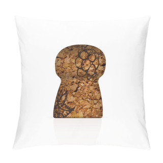 Personality  Photorealistic Champagne Cork Isolated On A White Background. Front View, Vector Illustration. Pillow Covers