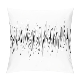 Personality  Halftone Sound Wave Pattern Modern Music Design Element Pillow Covers