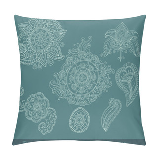 Personality  Decorative Floristic Elements In Vintage Style. Vector Illustration Pillow Covers
