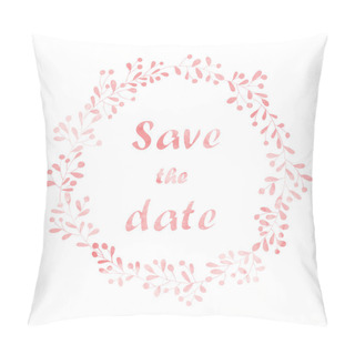 Personality  Card With Summer Wreath. Pillow Covers