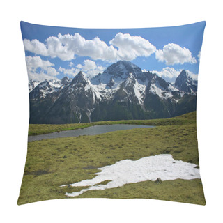 Personality  Mountain Landscape In The Spring, Switzerland. Pillow Covers