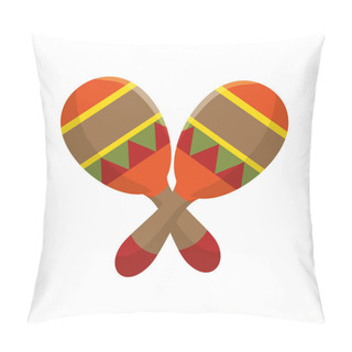 Personality  Mexican Maraca Instrument Icon Pillow Covers