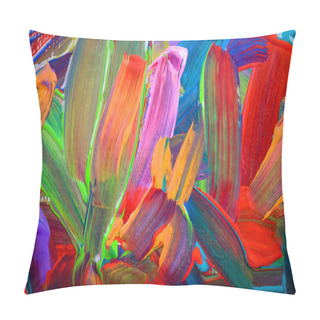 Personality  Abstract Art Backgrounds. Hand-painted Background. SELF MADE. Pillow Covers