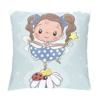 Personality  Cute Cartoon Fairy Girl On The Flower Pillow Covers