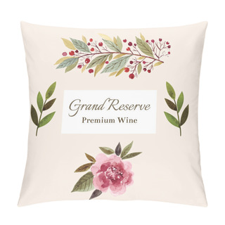 Personality  Vintage Card With Hand Drawn Flower Pillow Covers