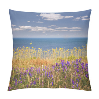 Personality  Wildflowers And Ocean Pillow Covers