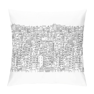 Personality  Abstract Cityscape Background, Seamless Pattern For Your Design Pillow Covers