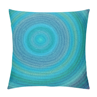 Personality  Blue-green Background. Pillow Covers