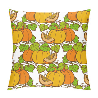 Personality  Elegant Seamless Pattern With Pumpkins, Design Elements. Vegetable Pattern For Invitations, Cards, Print, Gift Wrap, Manufacturing, Textile, Fabric, Wallpapers. Food, Kitchen, Vegetarian Theme Pillow Covers