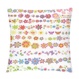Personality  Set Of Flowers And Butterflies Pillow Covers