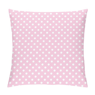 Personality  Polka Dots On Baby Pink Background Retro Seamless Vector Pattern Pillow Covers