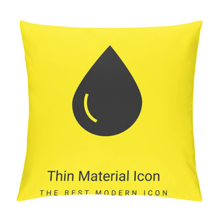 Personality  Blood Drop Minimal Bright Yellow Material Icon Pillow Covers