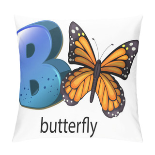 Personality  A Letter B For Butterfly Pillow Covers