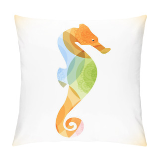 Personality  Vector Multicolor Isolated Hippo-campus. Beauty Unusial Element For Gifts, Cards, Invitations Pillow Covers