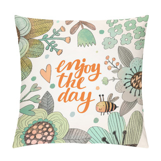 Personality  Cartoon Enjoy Day Card Pillow Covers