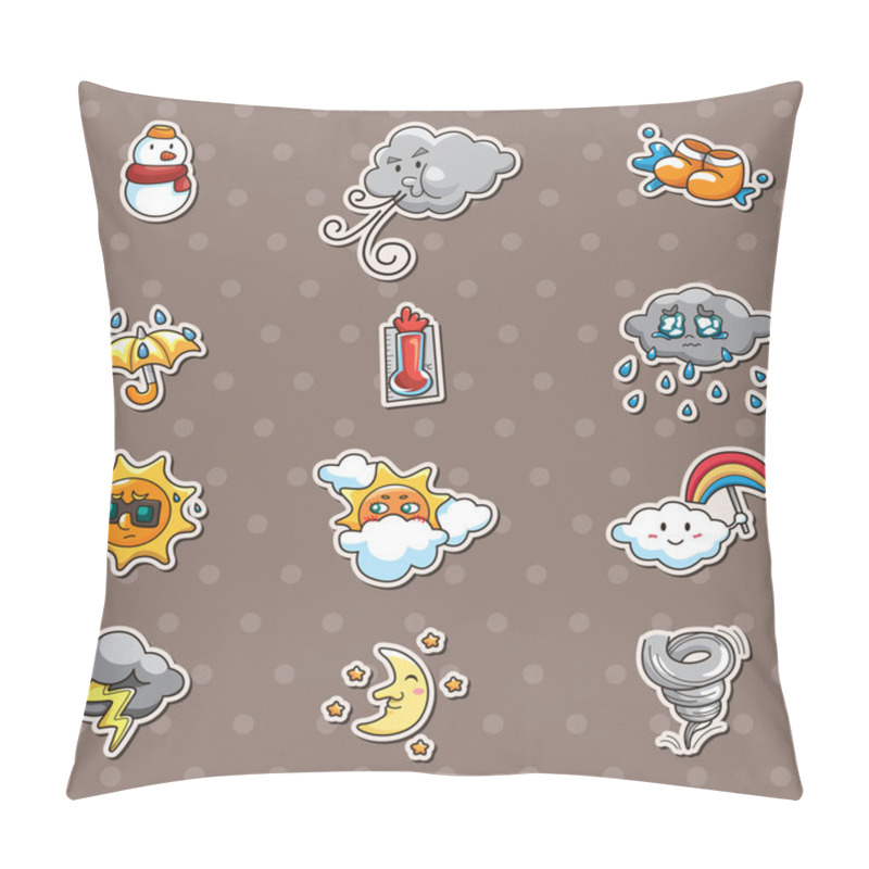 Personality  weather stickers pillow covers