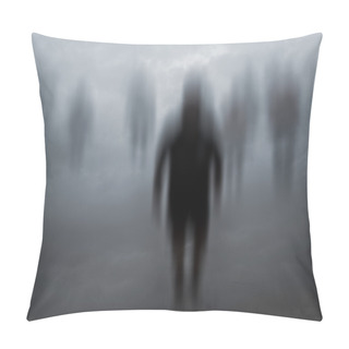 Personality  Blurred Mysterious People Walking Pillow Covers