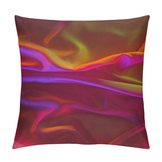 Personality  Pink And Violet Shiny Silk Fabric Background Pillow Covers