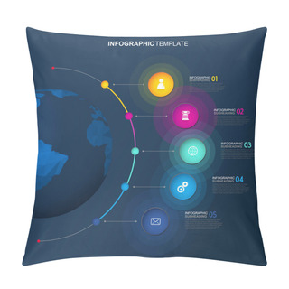 Personality  Company Profile Overview Template With Colorful Circles, Dots An Pillow Covers