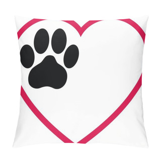 Personality  Heart, Cats Paw, Paw, Cats, Logo Pillow Covers