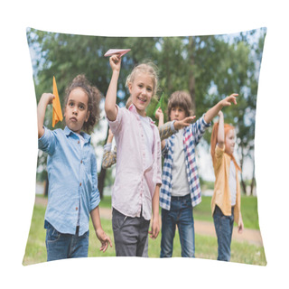 Personality  Kids Playing With Paper Planes Pillow Covers