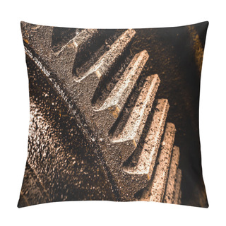 Personality  Old Industrial Grunge Gear Vheel Pillow Covers