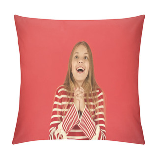 Personality  Make A Wish. Hope For The Best. Girl Hopeful Excited Face Making Wish. Believe In Miracle. Child Girl Dreaming Her Wish Come True. Miracle Happens. Little Girl Smiling Full Of Hope. My Secret Wish Pillow Covers