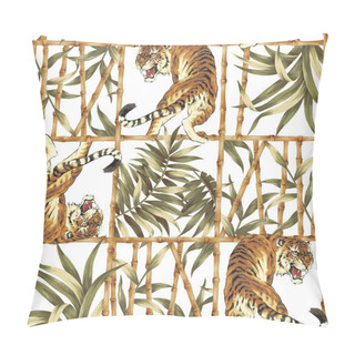 Personality  Tiger Jungle Illustration Pattern Pillow Covers