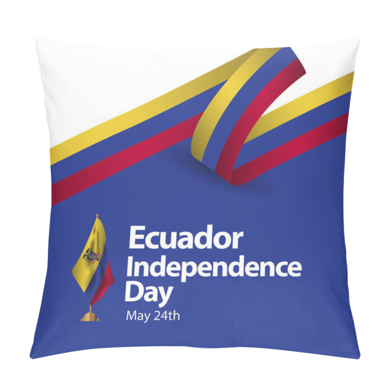 Personality  Ecuador Independence Day Vector Template Design Illustration pillow covers