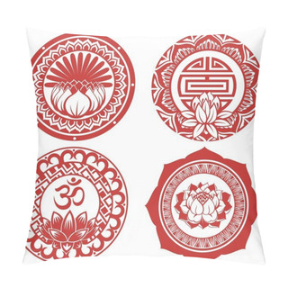 Personality  Frame With Lotus Pillow Covers