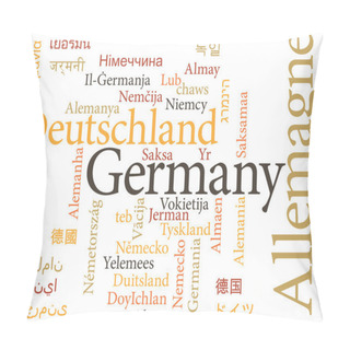 Personality  Germany In Word Clouds Pillow Covers