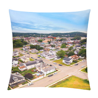 Personality  Aerial Cityscape Of Dover, New Jersey Pillow Covers