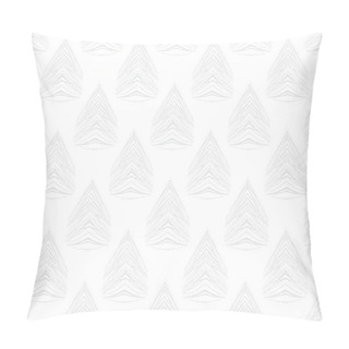Personality  White Geometric Texture In Art Deco Style Pillow Covers