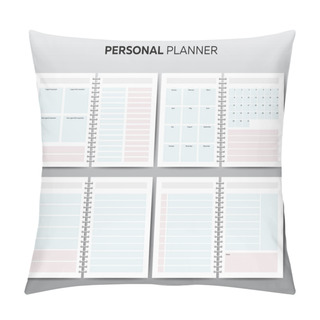 Personality  Vector Templates For Business Planning With Calendar Pillow Covers