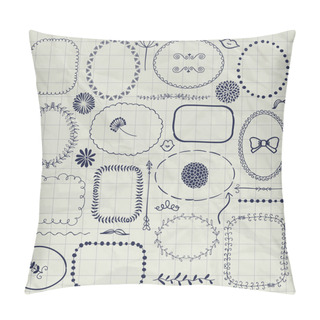 Personality  Vector Decorative Pen Drawing Borders, Frames, Elements Pillow Covers