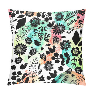 Personality Bright Colored Floral Pattern Pillow Covers