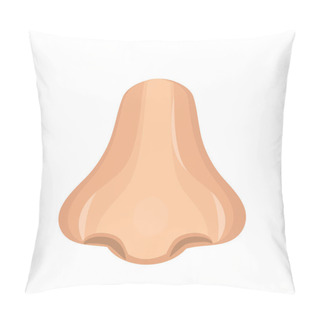 Personality  Nose Icon Is A Flat Style. The Sense Of Smelling, Medicine Concept. Smell. Vector Illustration. Pillow Covers
